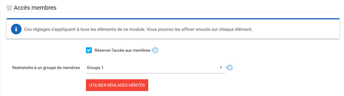Configurer acces
